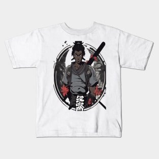 Black Samurai Kids T-Shirt